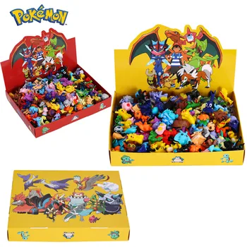 Yeni 24-144 ADET Pokemon Hediye Kutusu noel hediyesi Seti Farklı Stilleri aksiyon figürü oyuncakları 2-3CM Pikachu Anime Oyuncaklar Çocuklar İçin