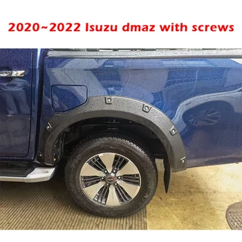 Çamurluk genişletici Tekerlek Arch Isuzu dmax 2020 İçin 2021 2022 Yıl Modelleri 4X4 Araba aksesuarları Çamurluk vidalar için Çift Kabin