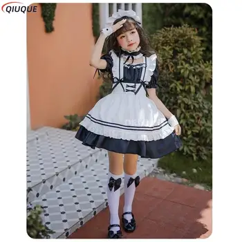Çocuklar Lolita Hizmetçi Elbise Kız Güzel Hizmetçi Kostüm Çocuk Kıyafet Cosplay Kostümleri